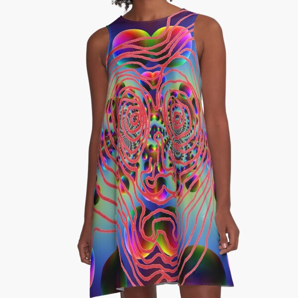 #Psychedelic #Art #PsychedelicArt #PsychedelicColors A-Line Dress