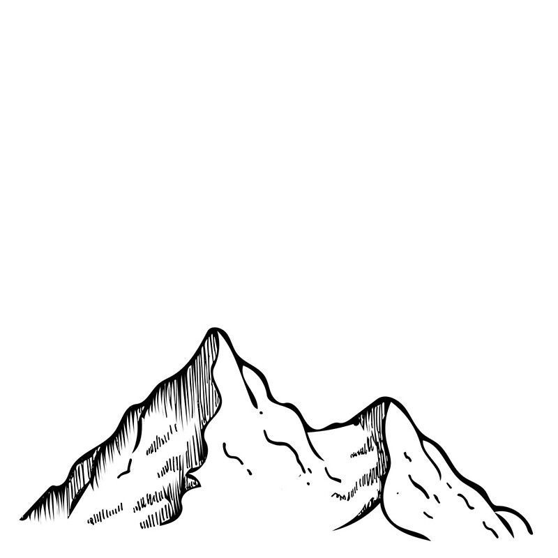 "Mountain Range Line Drawing" by Sophia Mack | Redbubble