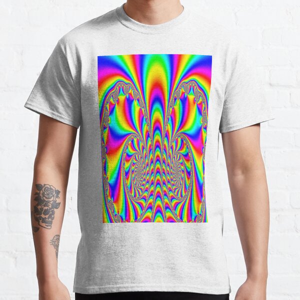 #Psychedelic #Art #PsychedelicArt #abstract, pattern, design, illustration, fractal Classic T-Shirt