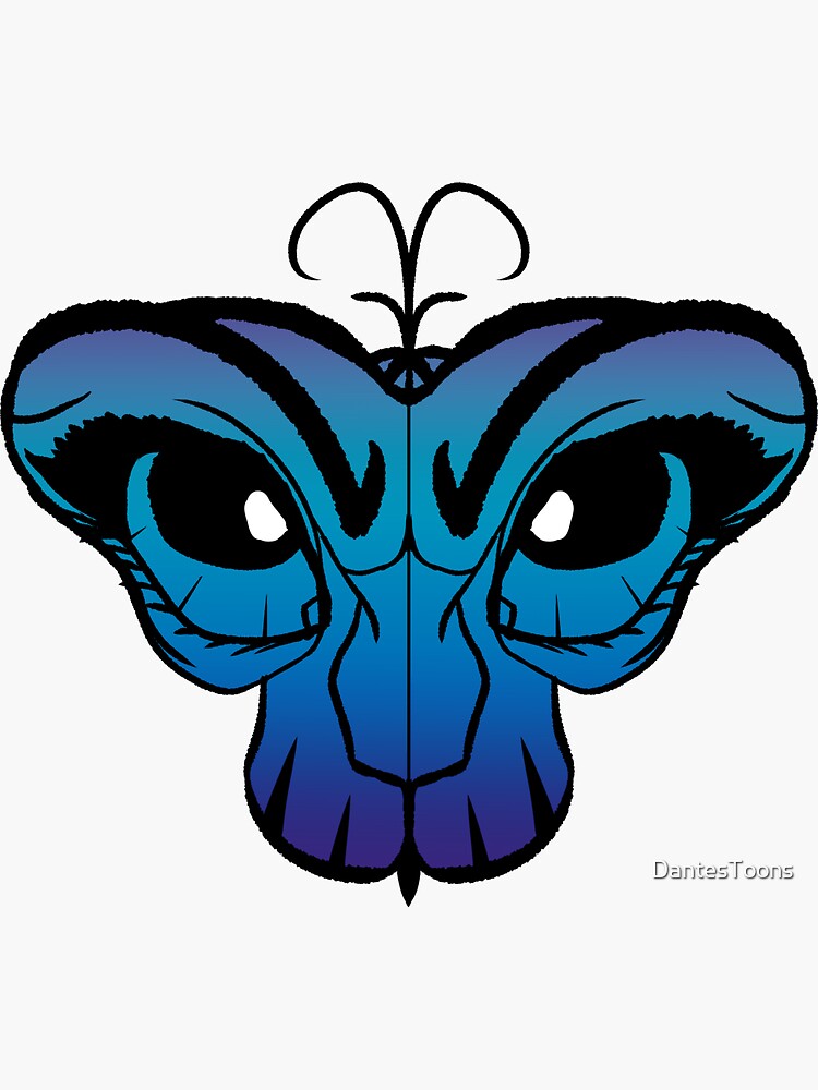 "Butterfly Eyes" Sticker for Sale by DantesToons Redbubble