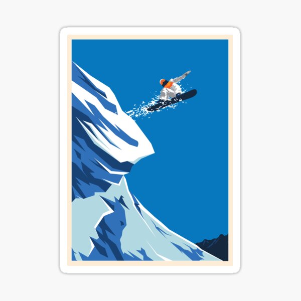 Item preview, Art Deco Geometric Art Deco Geometric  A Snowboarder`s Winters Dream Retro designed and sold by 108dragons.