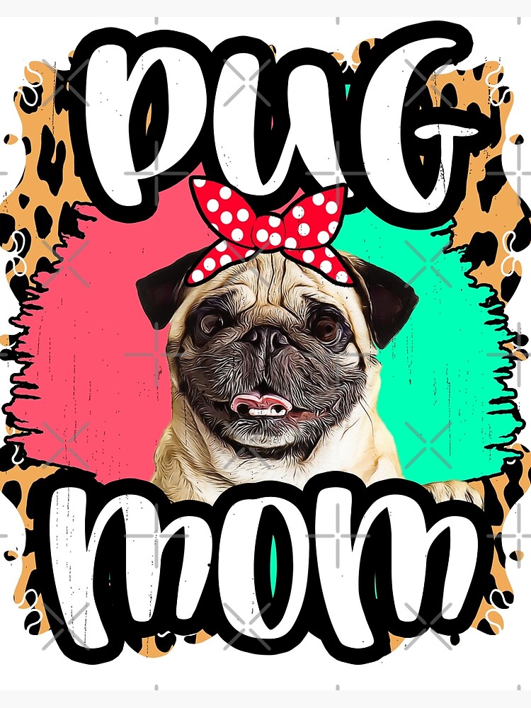 Pug mom cute pugs dog owner lover funny gift | Art Board Print