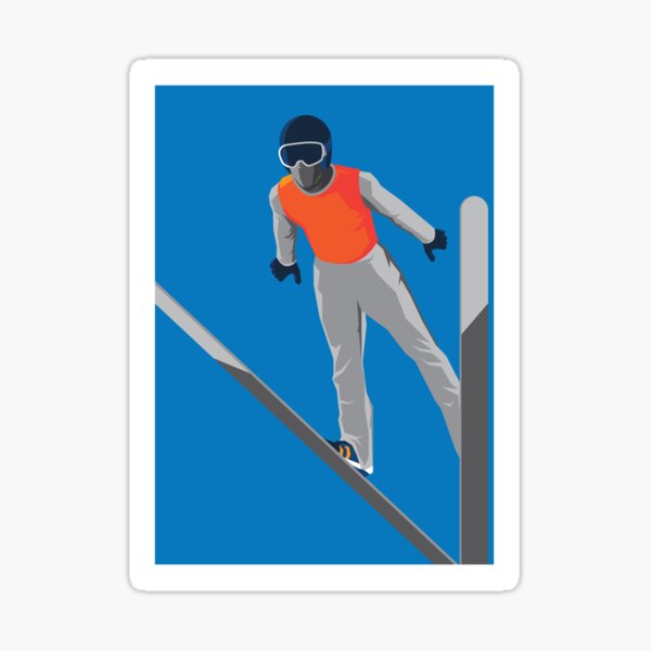 Item preview, Free Style Skier Flight Of The Eagle Art Deco Geometric Retro designed and sold by 108dragons.