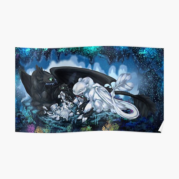 how to train your dragon - Night furry family Poster