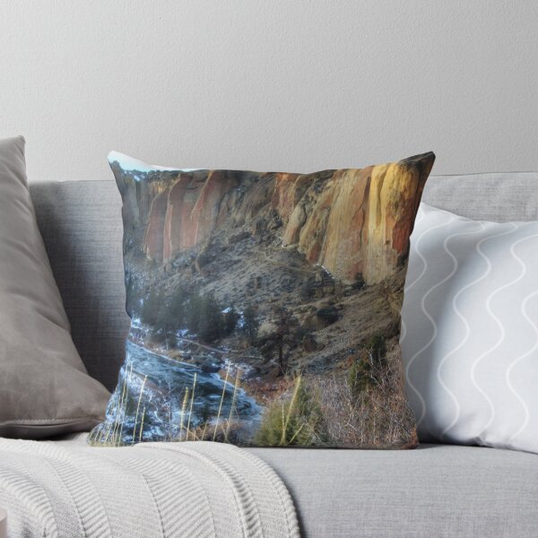 Item preview, A Frozen River Surrounded by Mountains and Trees designed and sold by LemonsandInk.