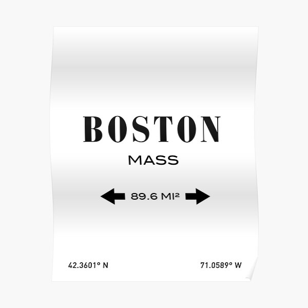 Boston Print Poster