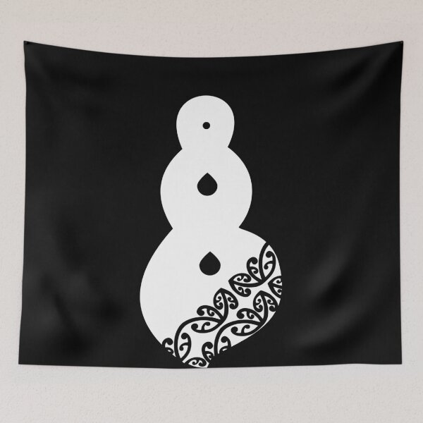 Item preview, Pikorua Infinity Twist Maori Symbol White designed and sold by kiwishirts.