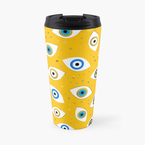 Nazar Eye Amulet Pattern # 4 Kaffee-Thermobecher