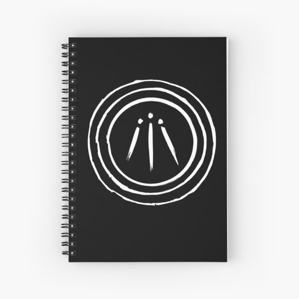 Awen - white on black Spiral Notebook