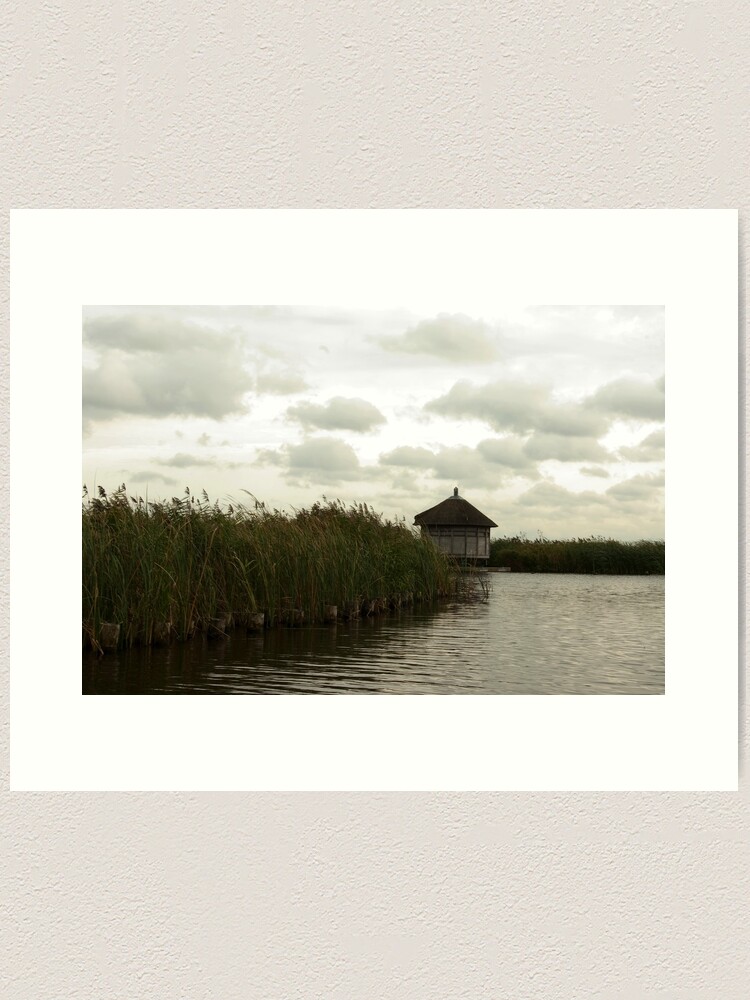 Thumbnail 1 of 3, Art Print, The birds observation hut designed and sold by steppeland.