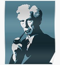 Bertrand Russell (blue) Poster