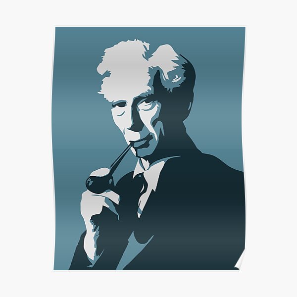 Bertrand Russell (blue) Poster