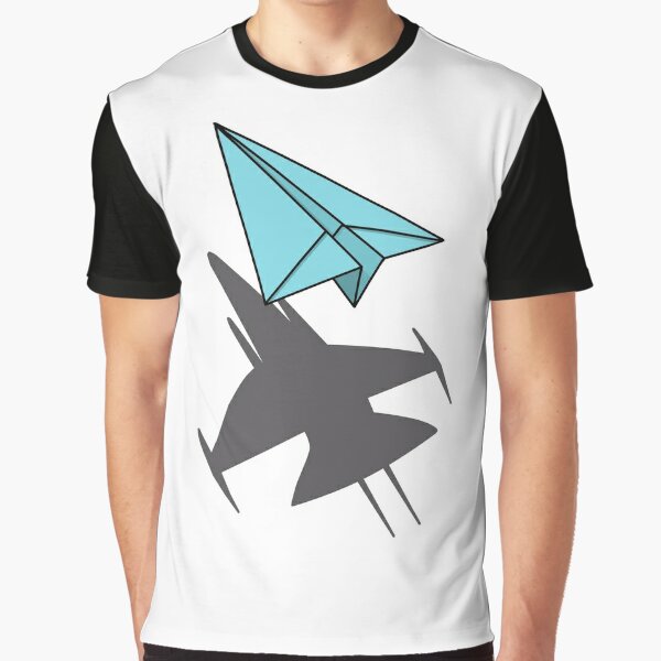 Paper Airplane Shadow Dream Aviation T-Shirt
