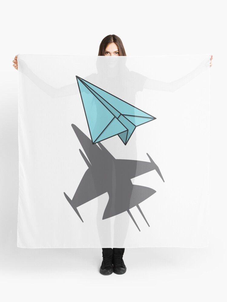 Paper airplane shadow. fighter Art Print for Sale by Aleksey888