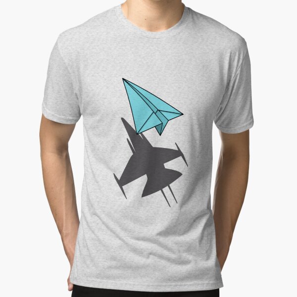 Paper Airplane Shadow Dream Aviation T-Shirt