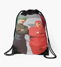 Italian Mario Bros Poster Drawstring Bag