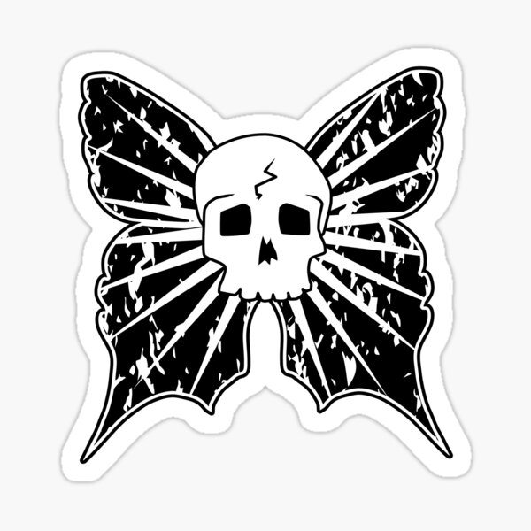 Butterfly skull Sticker