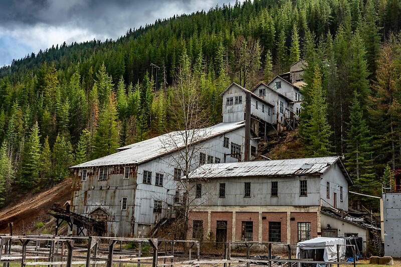 "The Polaris Silver Mine, Osburn, Idaho" by Bryan Spellman Redbubble