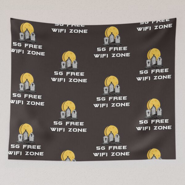 Item preview, SAY NO TO 5G T-SHIRTS! 5G FREE WIFI ZONE T-SHIRT designed and sold by BrandNewTeez.
