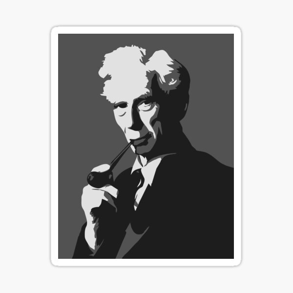 Vista previa del artículo con la obra «Bertrand Russell (gris)», diseñado y vendido por Mashiba.