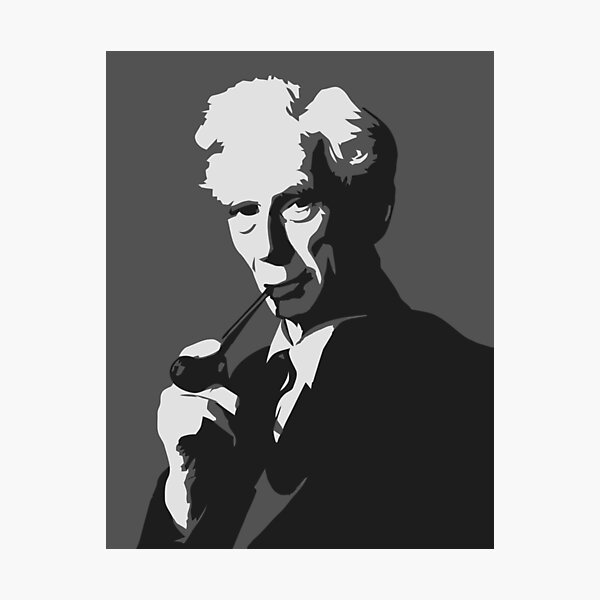 Bertrand Russell (gray) Photographic Print