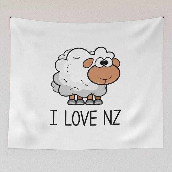 Item preview, I love New Zealand Sheep designed and sold by kiwishirts.
