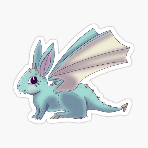 Fearsome Bunny Dragon Sticker