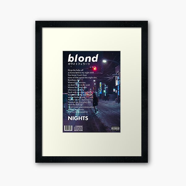 Frank Ocean - Nights Artwork Framed Art Print