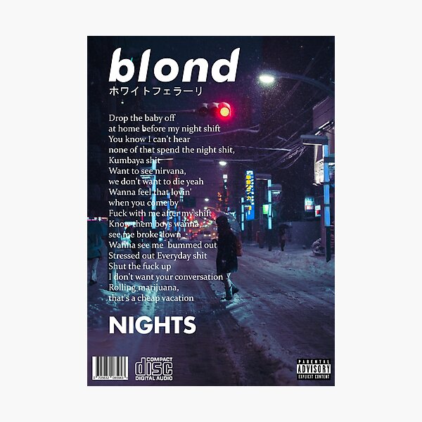 Item preview, Frank Ocean - Nights Artwork designed and sold by pilowtek.
