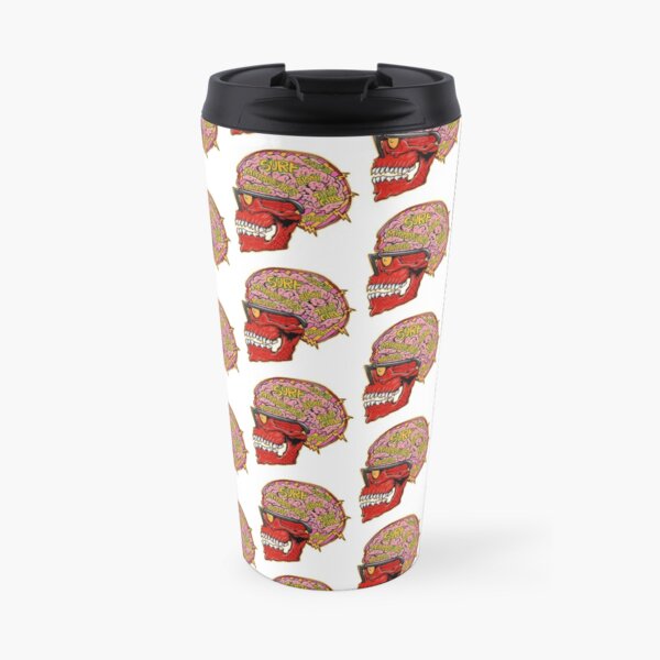 Psychedelic tropical Skull Maracaibo - designed by Joe Tamponi Travel Mug