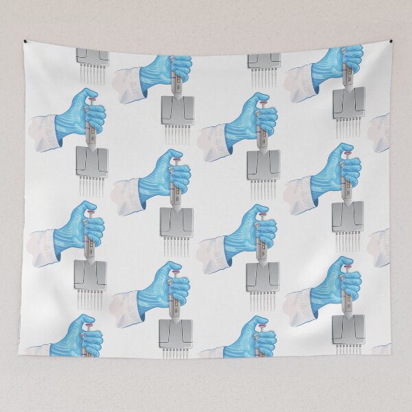 Item preview,  PCR Multichannel Pipette Pipetter Illustration with Gloved Hand designed and sold by Zit-Zat-Zot.