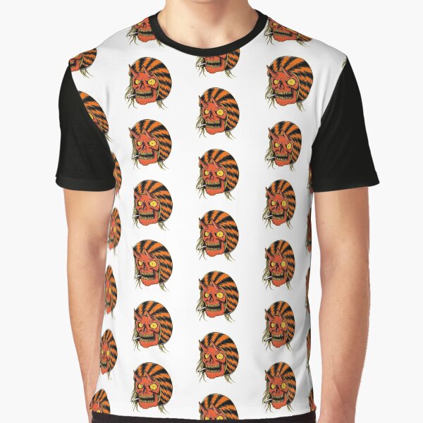 Biker Skull smoking - designed by Joe Tamponi Graphic T-Shirt