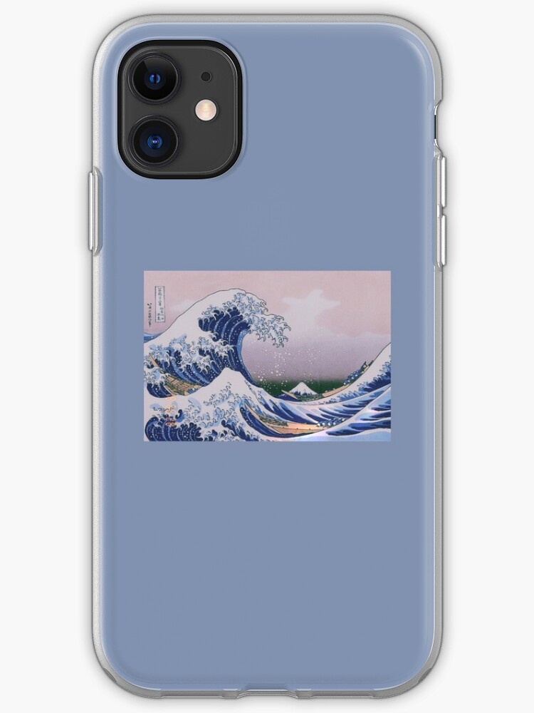 the great wave art aesthetic phone case lavender painting iphone case cover by kaledabean redbubble redbubble