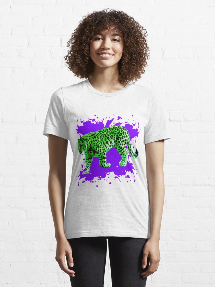 Alternative Ansicht von Grüner Leopard Essential T-Shirt