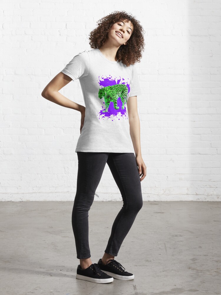 Alternative Ansicht von Grüner Leopard Essential T-Shirt