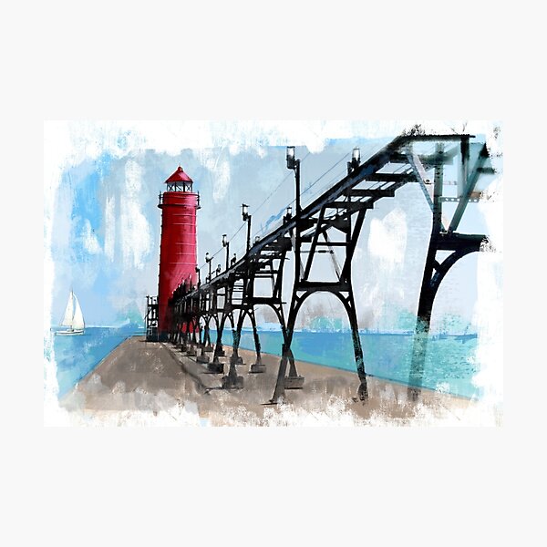 Item preview, Grand Haven Michigan art designed and sold by jolart.