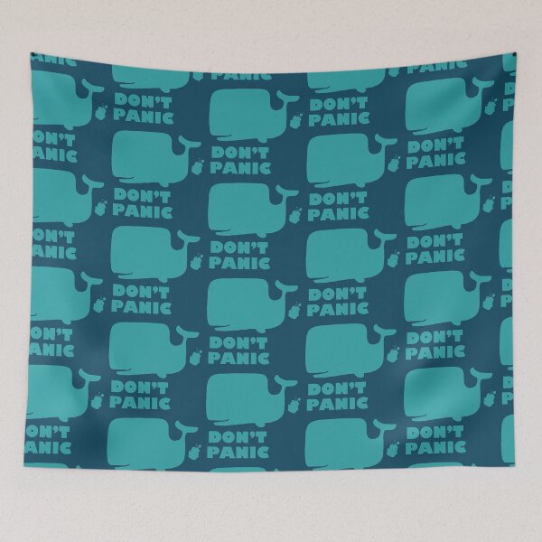 Item preview, Don’t Panic Sperm Whale and Petunias designed and sold by weavernap.