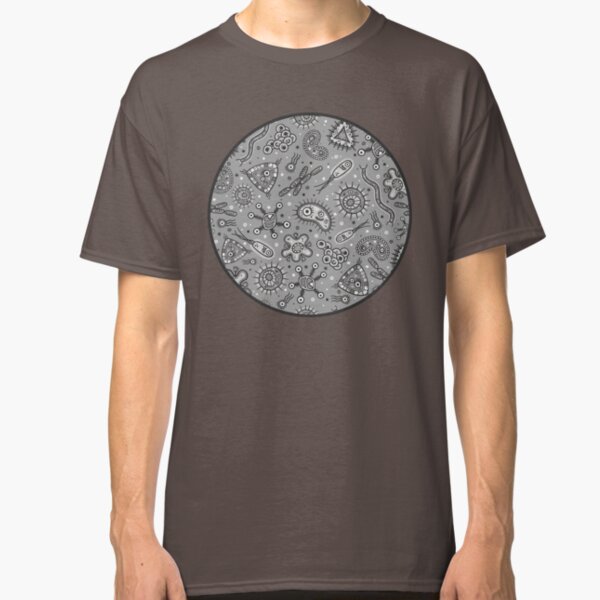 Cartoon Microbes - Grey / Gray Classic T-Shirt