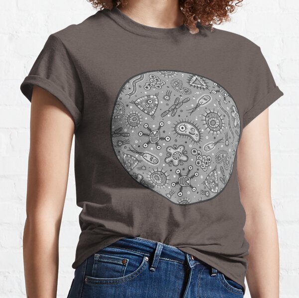 Cartoon Microbes - Grey / Gray Classic T-Shirt
