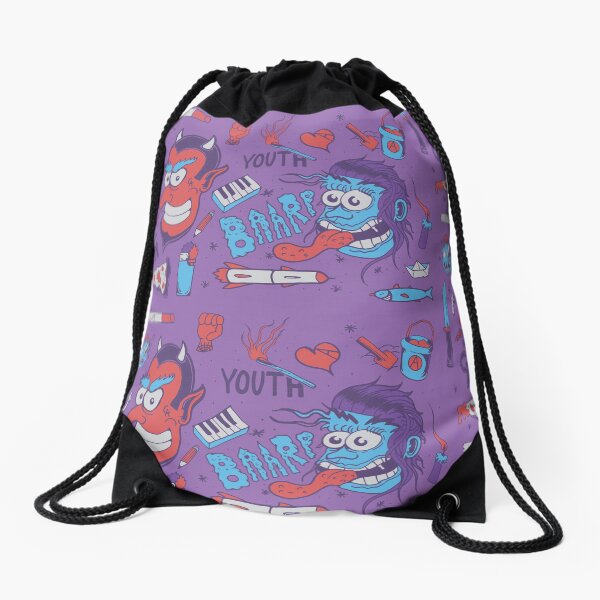 Life Sucks pattern #5 Drawstring Bag