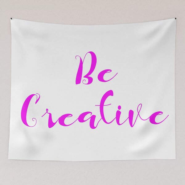 Item preview, Be Creative - Bright Purple & White  designed and sold by Niina  Niskanen.