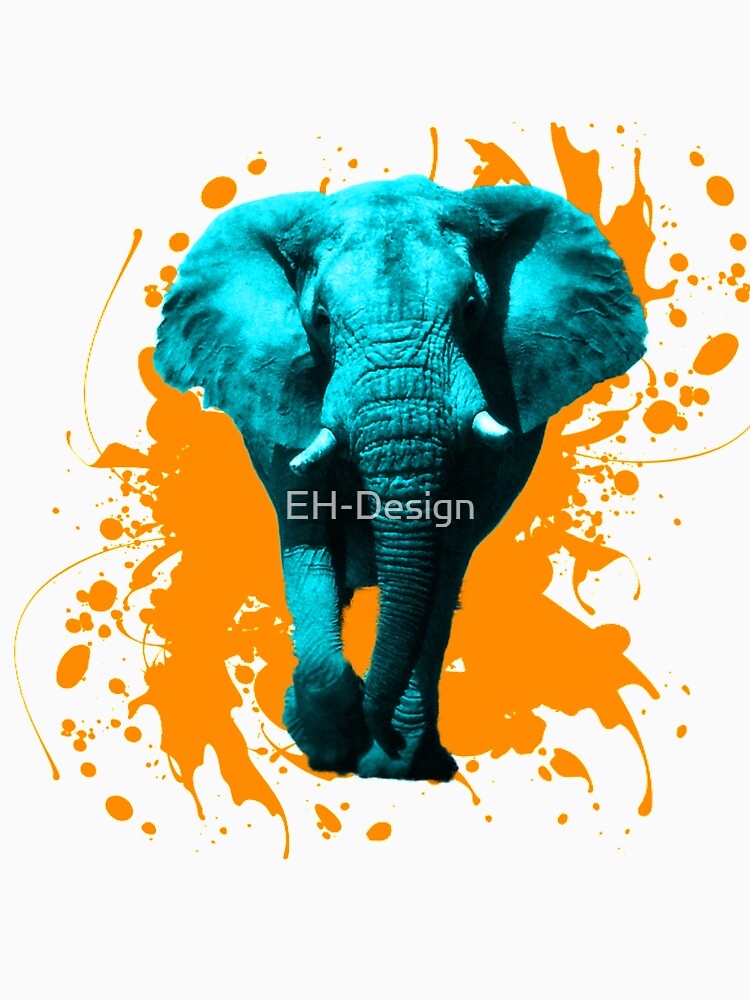 Thumbnail 7 von 7, Essential T-Shirt, Elefant in Türkis designt und verkauft von EH-Design.