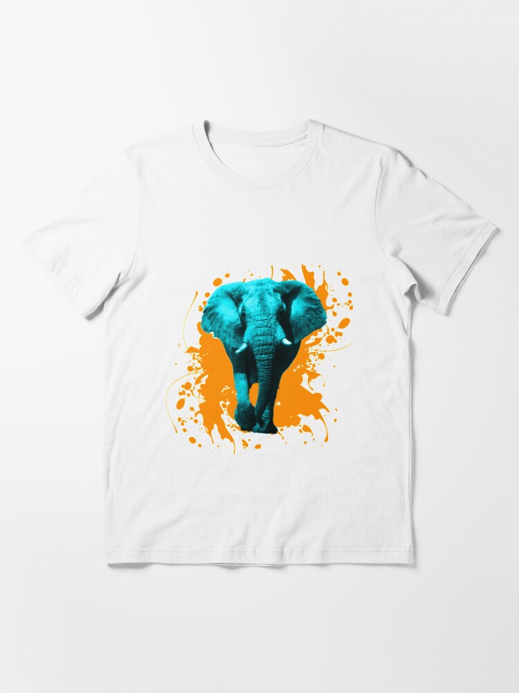 Thumbnail 2 von 7, Essential T-Shirt, Elefant in Türkis designt und verkauft von EH-Design.