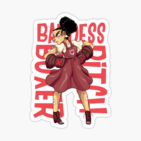 Baddess Boxer Bitch Sticker