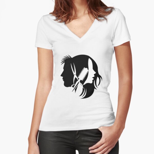 This wonderful shirt should own any hairstylist / hairstylist, barber / hairdresser. Just the right birthday, B-Day, Christmas. But maybe also for the whole team. Fitted V-Neck T-Shirt