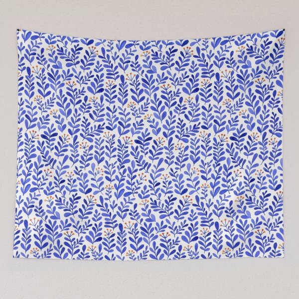 Item preview, Blue leaves designed and sold by movezerb.