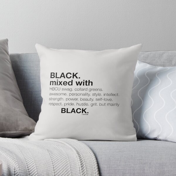 Black Mixed With... Black Throw Pillow