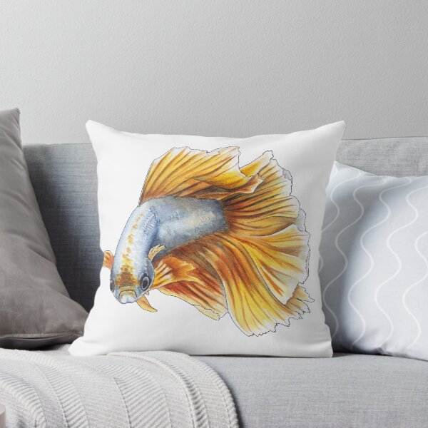 Item preview, Siamese fighting fish orange designed and sold by Petrún Sigurðardóttir.