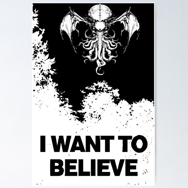 Item preview, Copy of  i want to believe (cthulhu) designed and sold by amazingspytee.