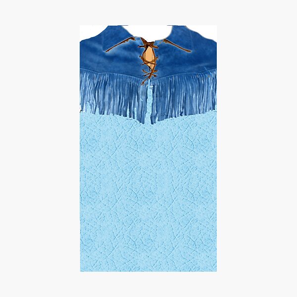 Item preview, 2 TONE BLUE LEATHER / SUEDE WESTERN SHIRT  designed and sold by Tim Forder.
